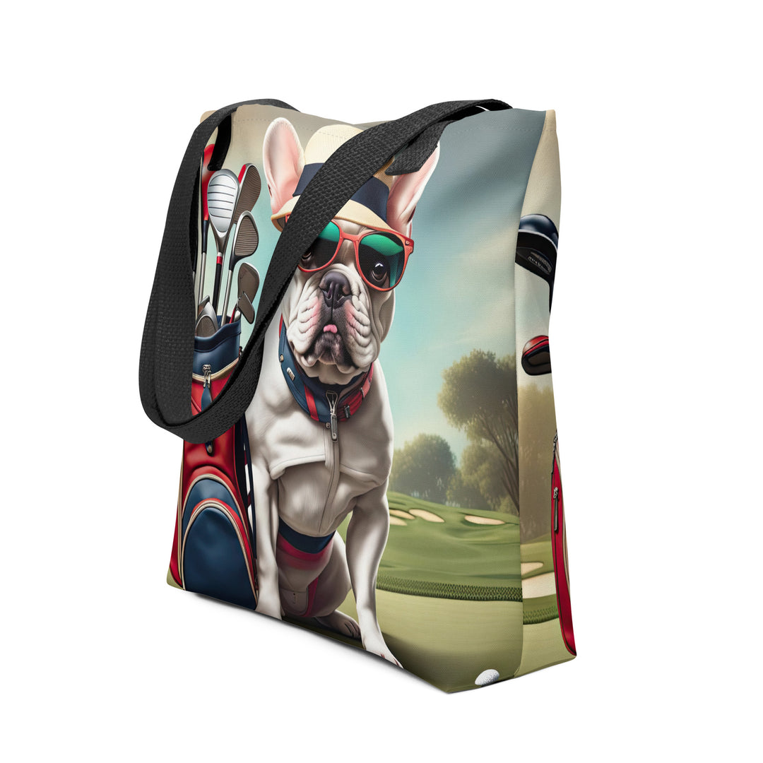 Tote bag-French Bulldog Golfer V27