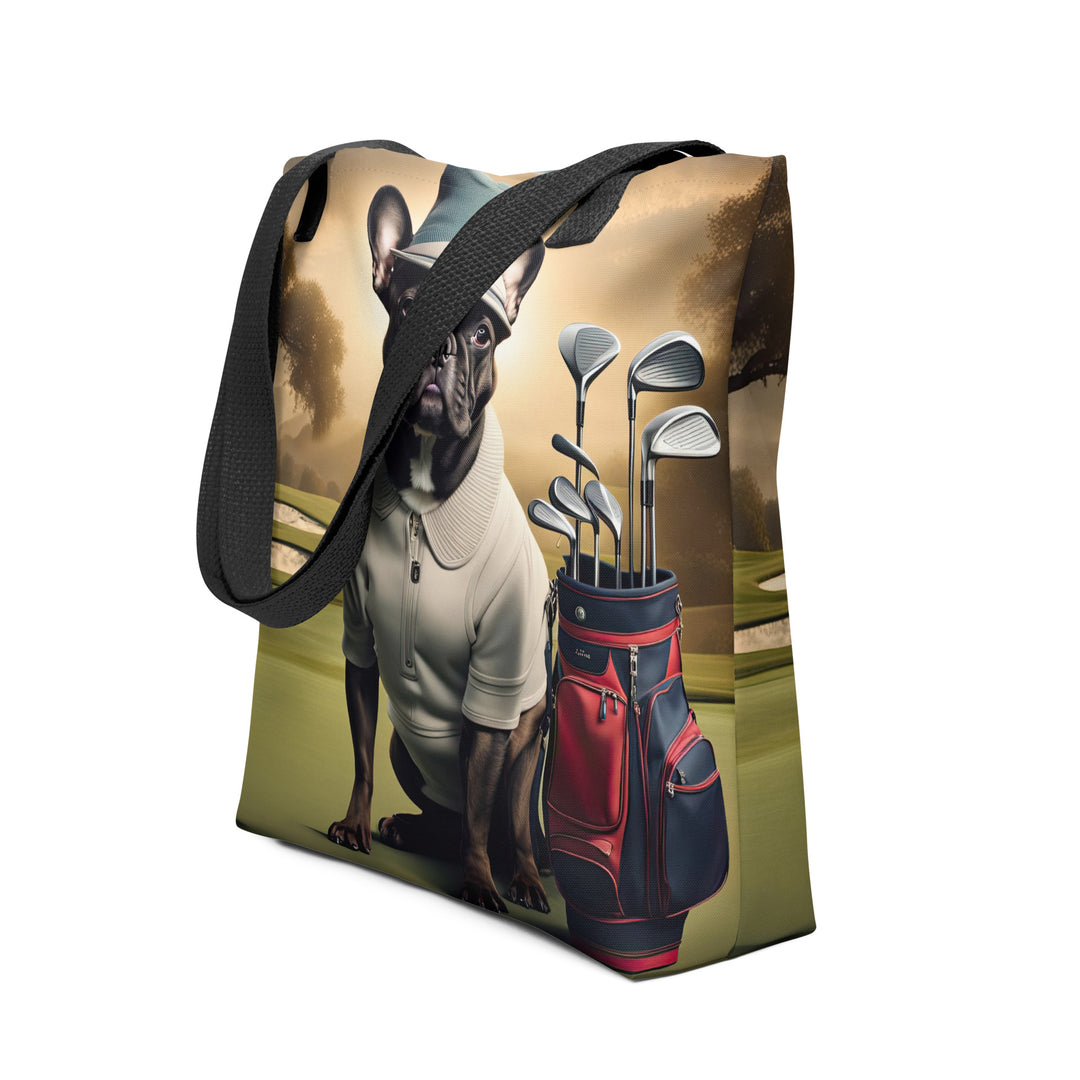 Tote bag-French Bulldog Golfer V28