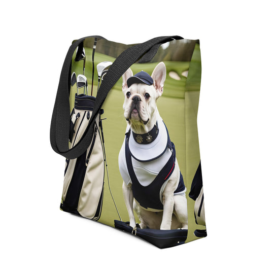 Tote bag-French Bulldog Golfer V30