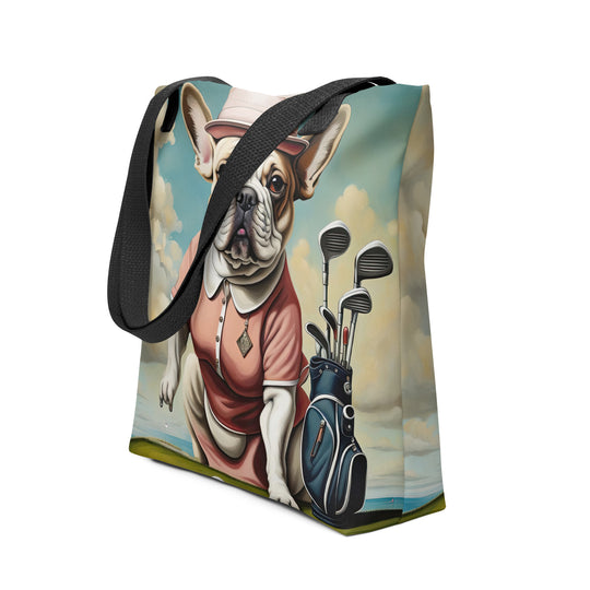 Tote bag-French Bulldog Golfer V33