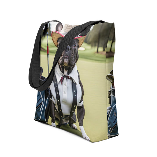 Tote bag-French Bulldog Golfer V34