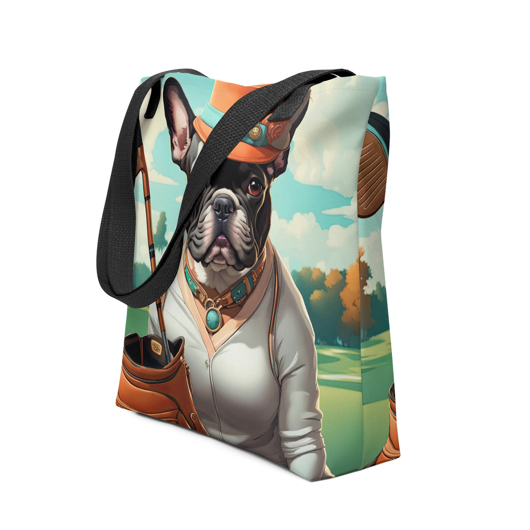 Tote bag-French Bulldog Golfer V36