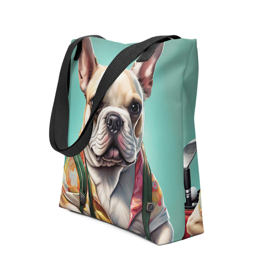 Tote bag-French Bulldog Golfer V37