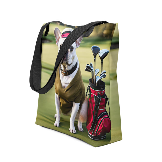 Tote bag-French Bulldog Golfer V39