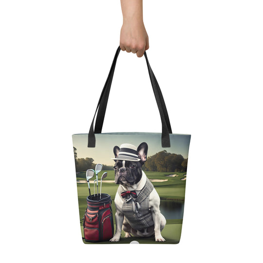 Tote bag-French Bulldog Golfer V45