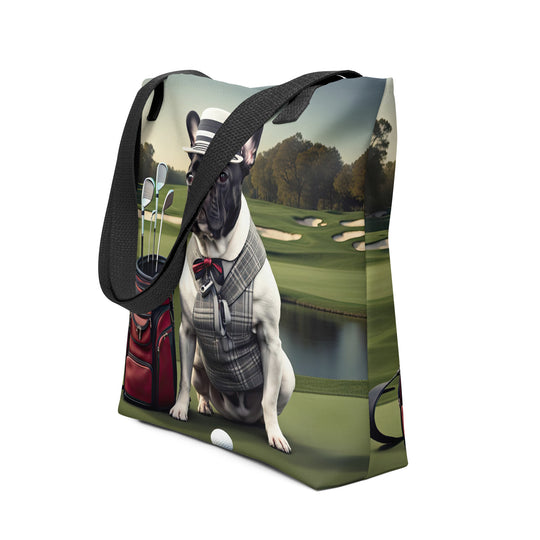 Tote bag-French Bulldog Golfer V45