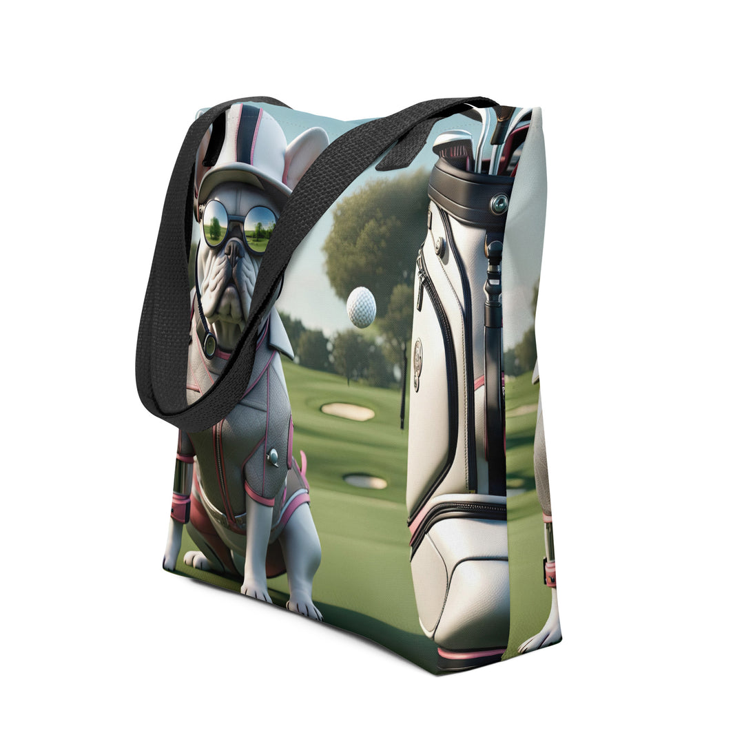 Tote bag-French Bulldog Golfer V48