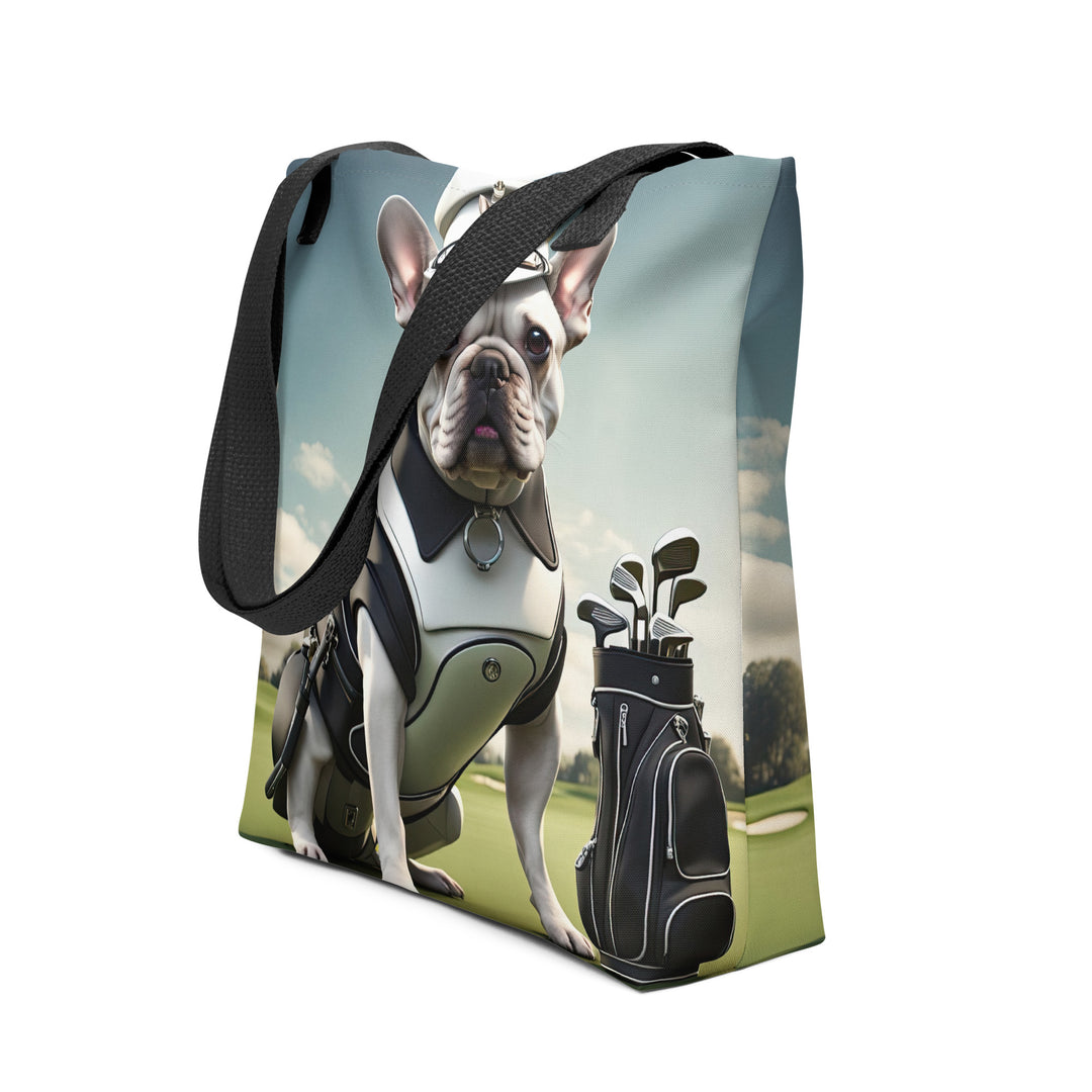 Tote bag-French Bulldog Golfer V56