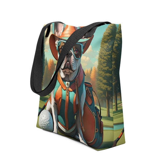 Tote bag-French Bulldog Golfer V60