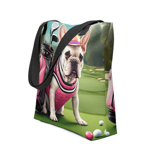 Tote bag-French Bulldog Golfer V62