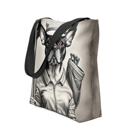 Tote bag-French Bulldog Golfer V64