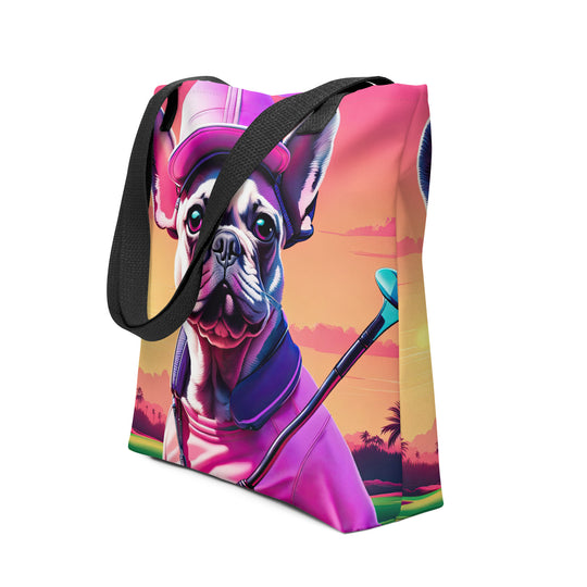 Tote bag-French Bulldog Golfer V67