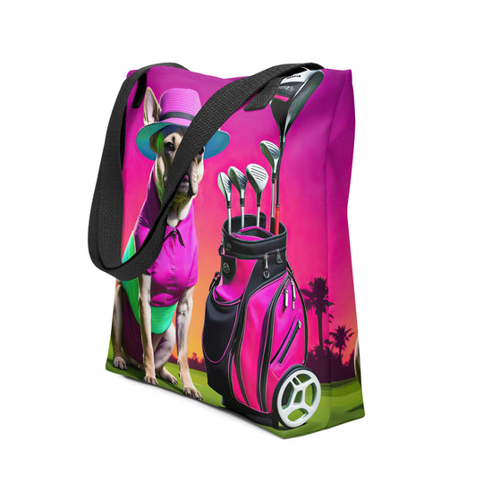 Tote bag-French Bulldog Golfer V68