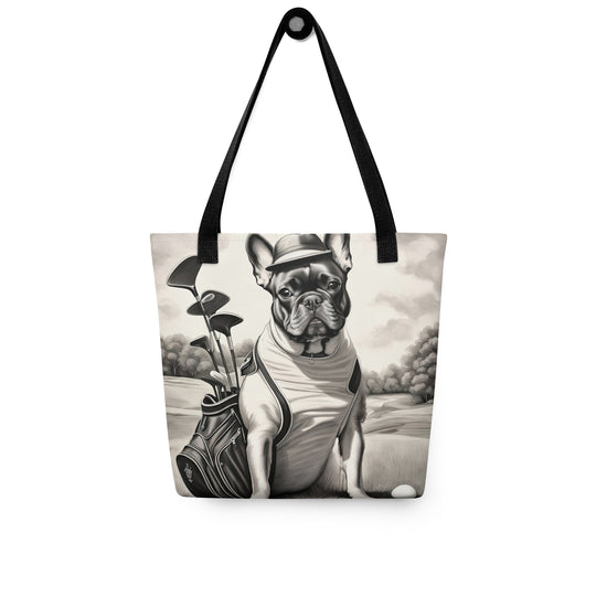 Tote bag-French Bulldog Golfer V70