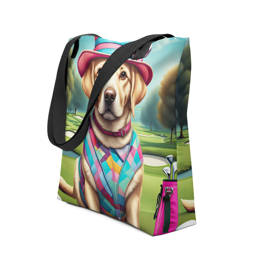 Tote bag-Labrador Retriever Golfer V3