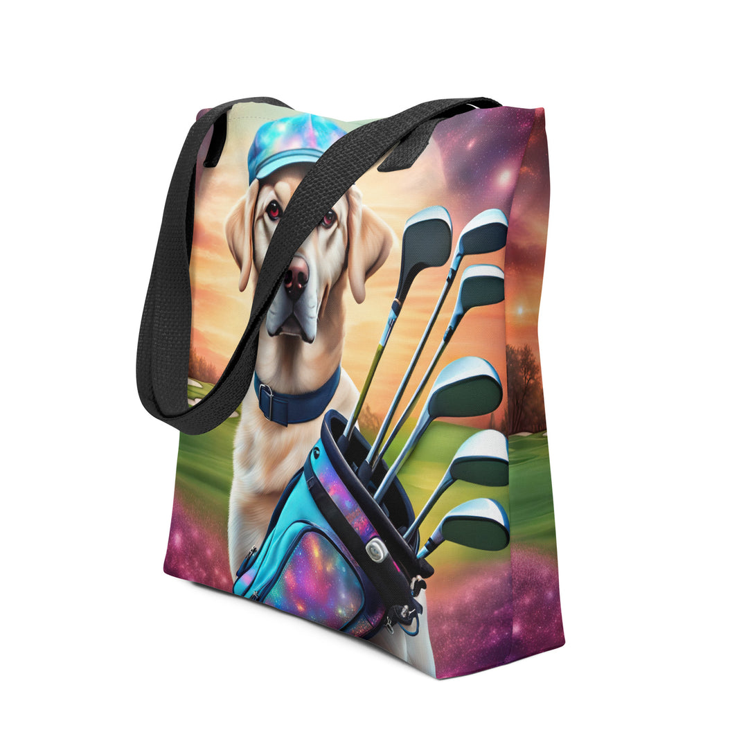 Tote bag-Labrador Retriever Golfer V5