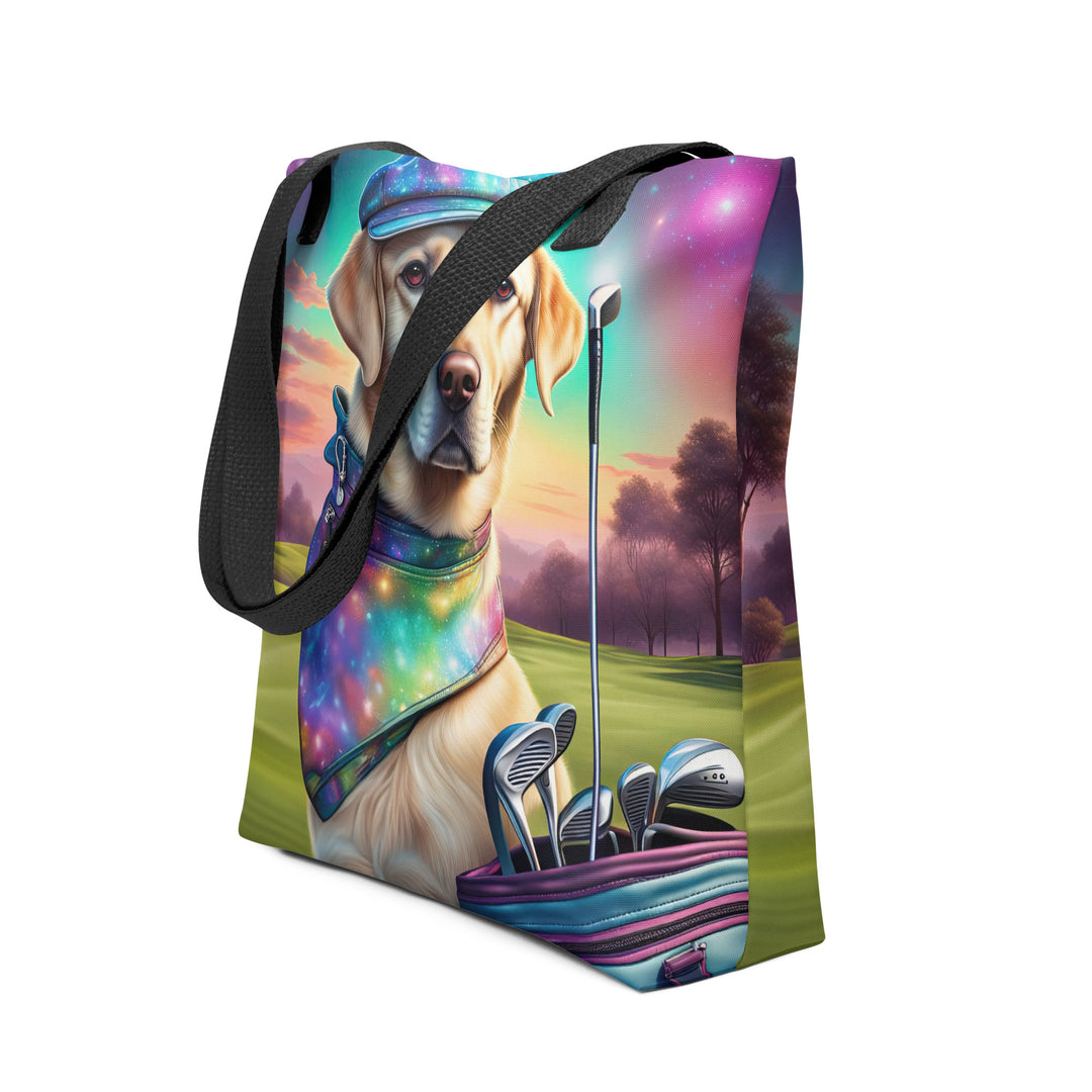 Tote bag-Labrador Retriever Golfer V6