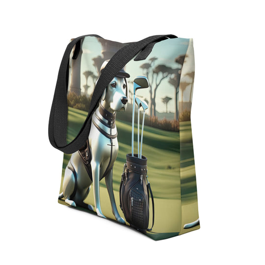 Tote bag-Labrador Retriever Golfer V9