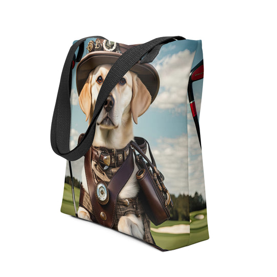 Tote bag-Labrador Retriever Golfer V10