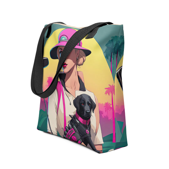 Tote bag-Labrador Retriever Golfer V13