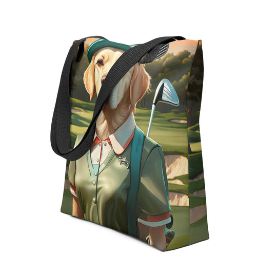 Tote bag-Labrador Retriever Golfer V15