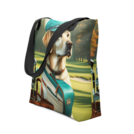 Tote bag-Labrador Retriever Golfer V16