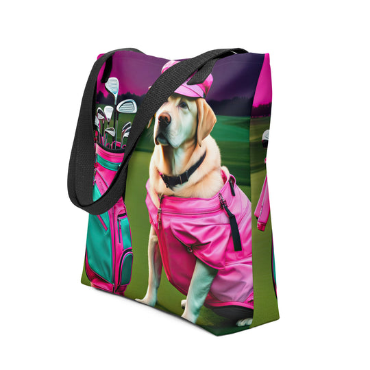 Tote bag-Labrador Retriever Golfer V18