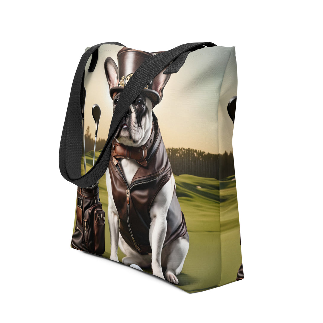 Tote bag-French Bulldog Golfer V15