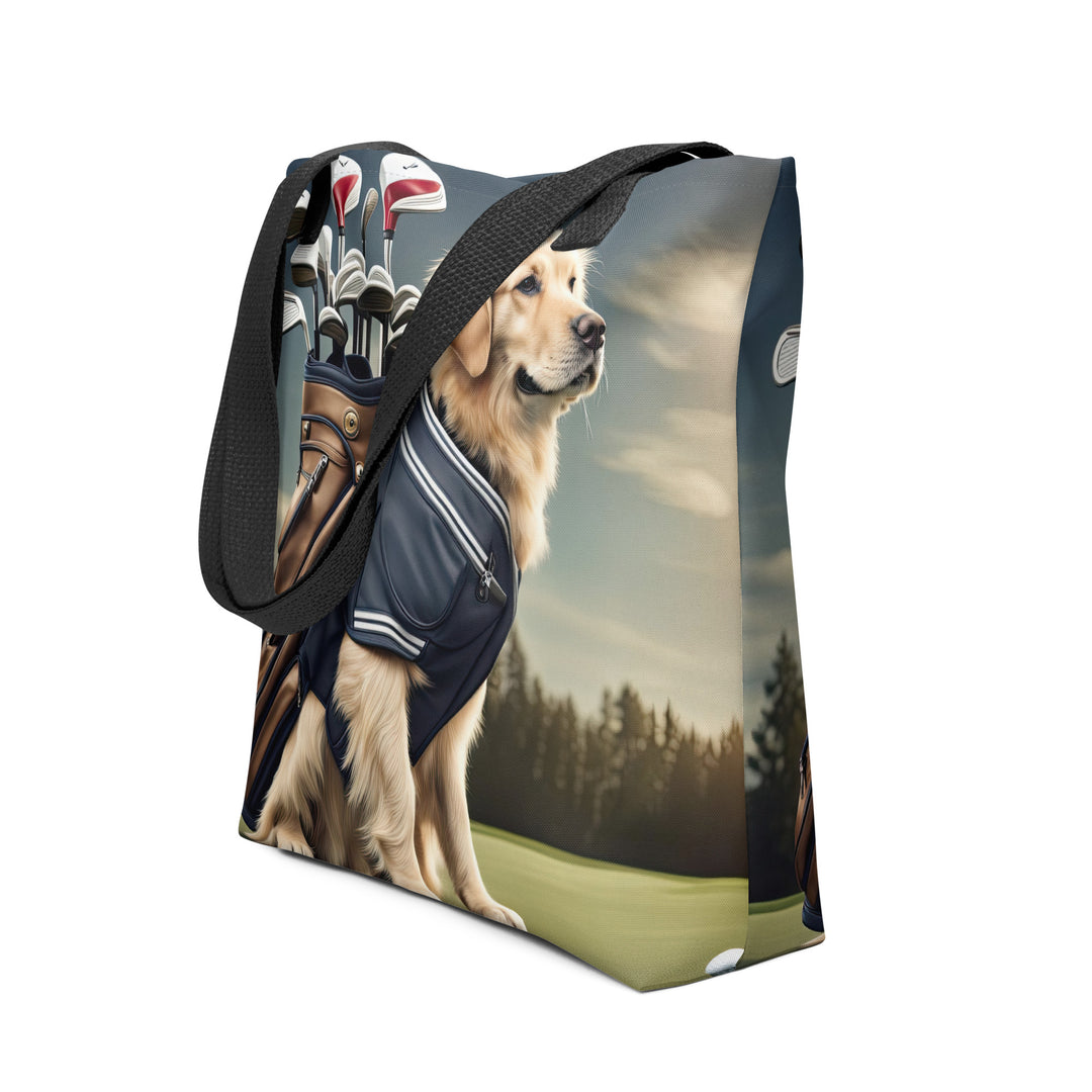 Tote bag-Golden Retriever Golfer V3