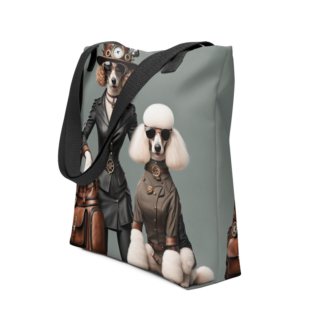 Tote bag-Poodle Golfer