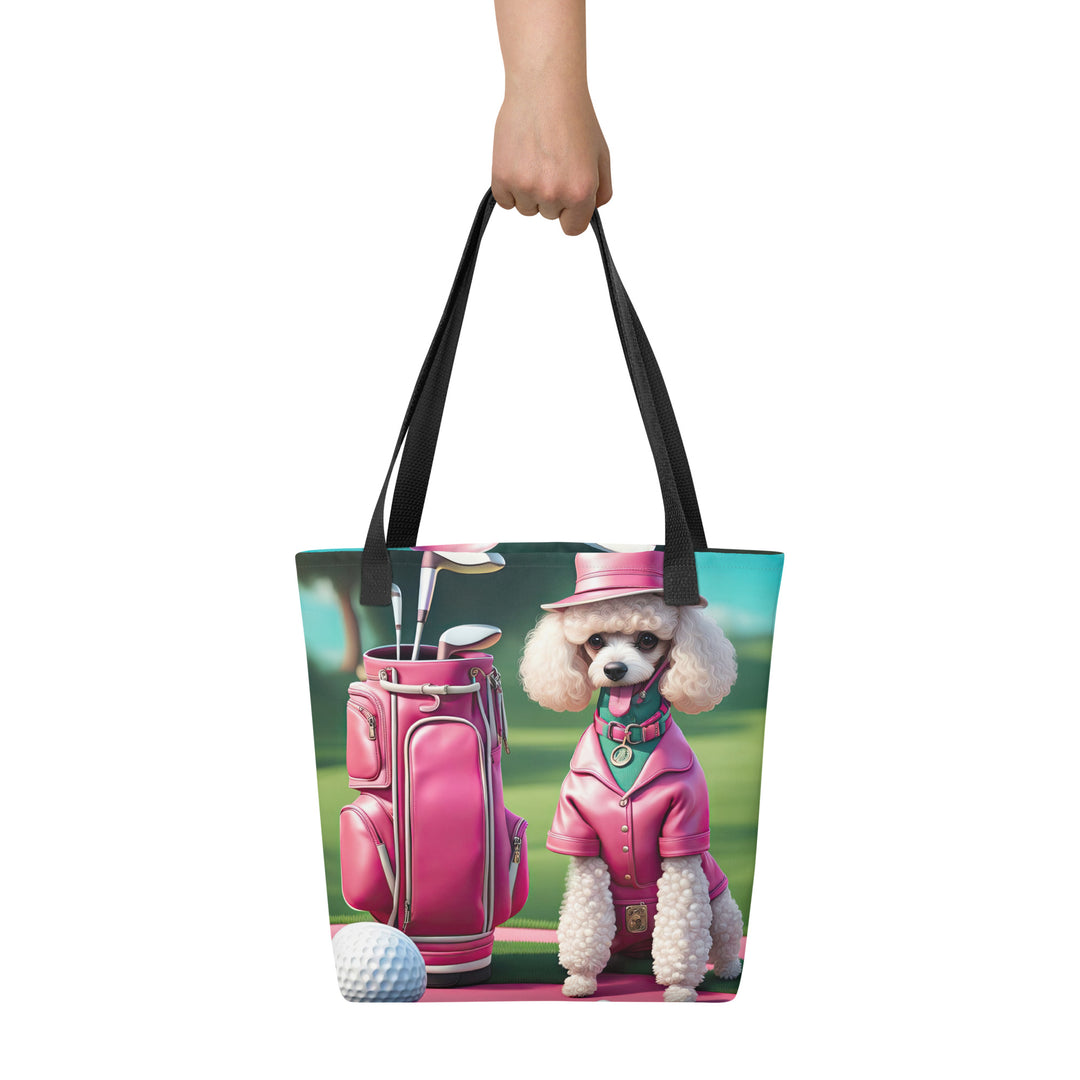 Tote bag-Poodle Golfer V2