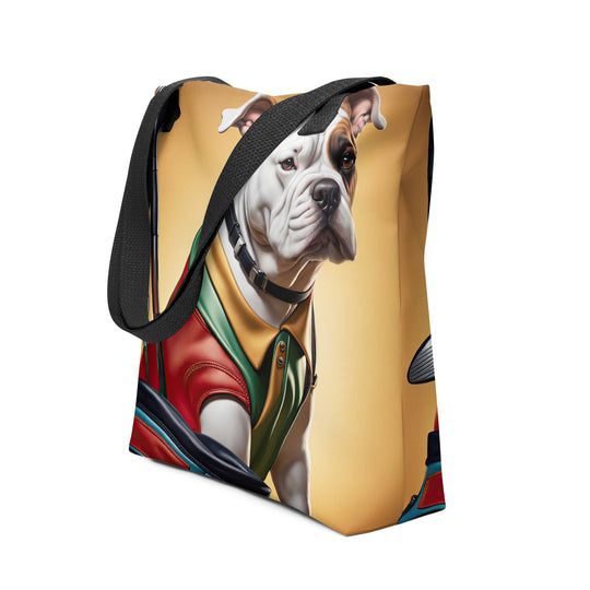 Tote bag-American Bulldog Golfer V5