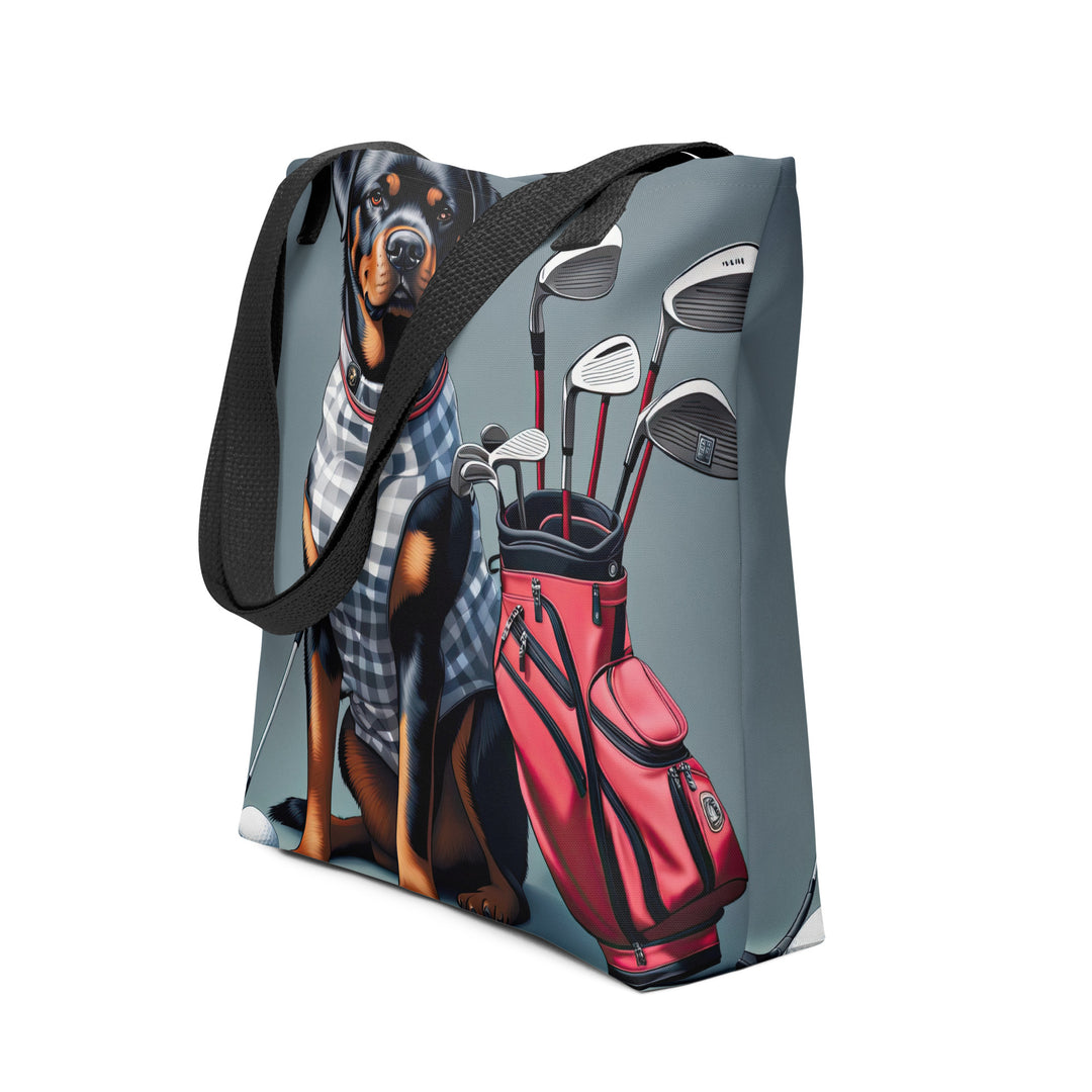 Tote bag-Rottweiler Golfer V3