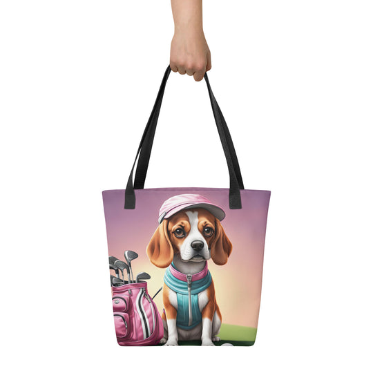 Tote bag-Beagle Golfer V5