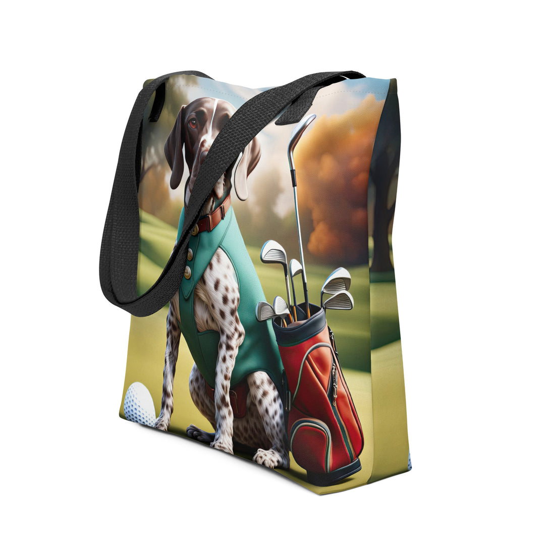 Tote bag-German Shorthaired Pointer Golfer V5