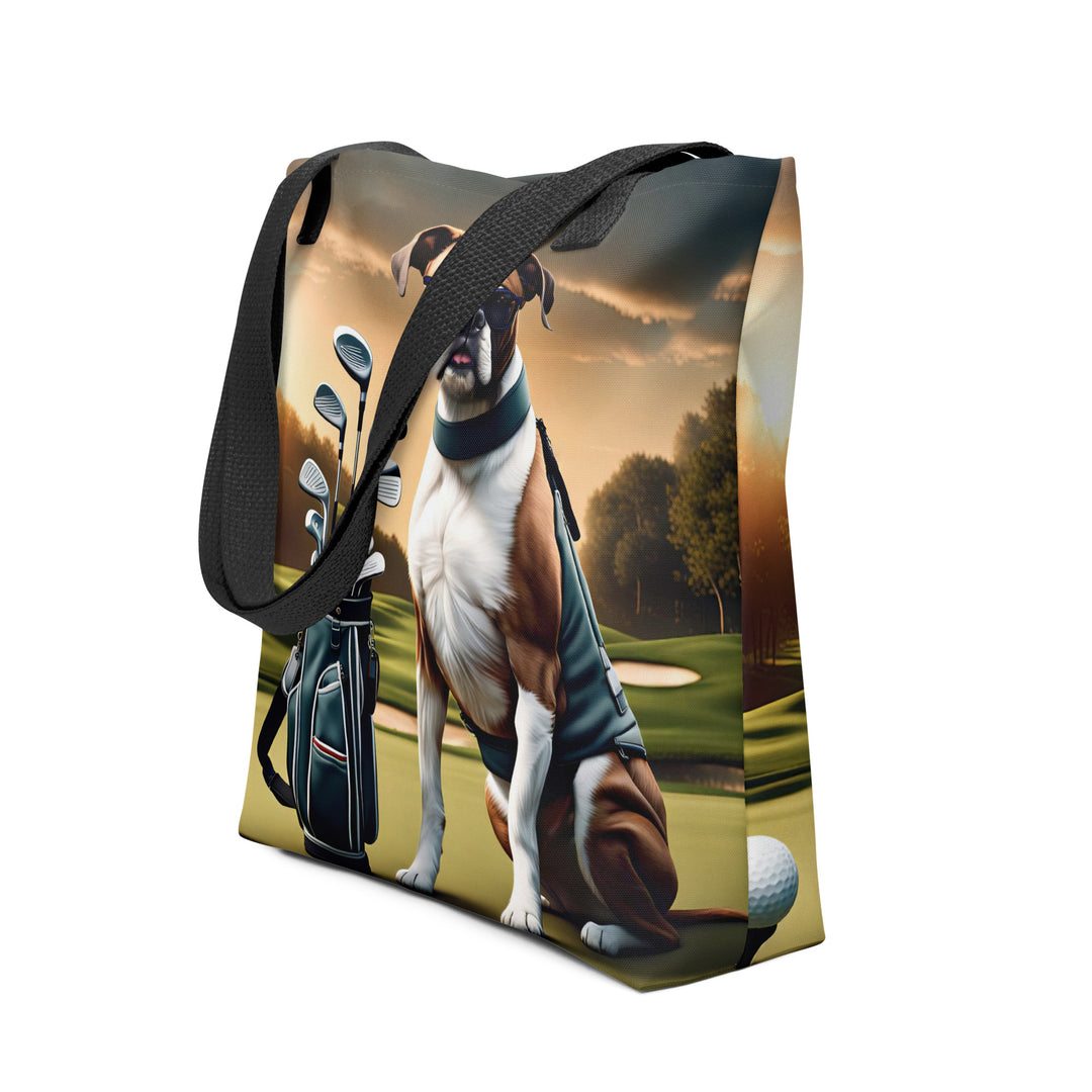 Tote bag-Boxer Golfer V2