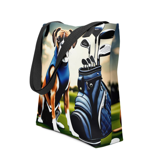 Tote bag-Boxer Golfer V3