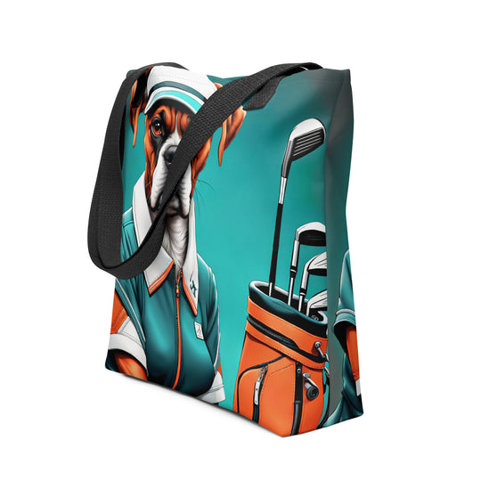 Tote bag-Boxer Golfer V4