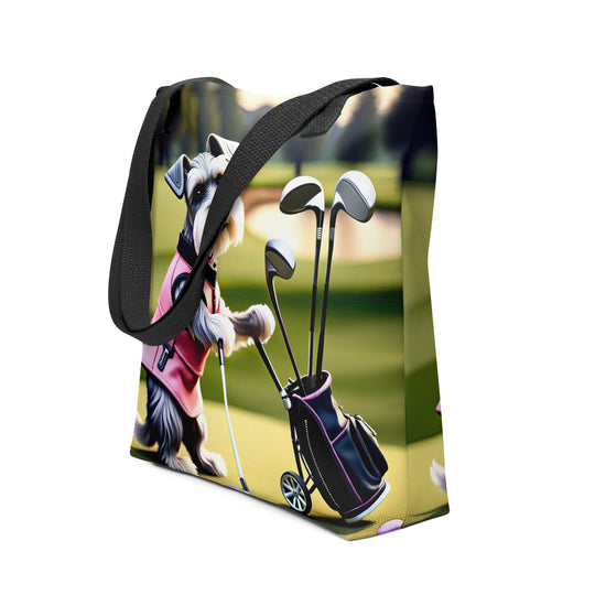 Tote bag-Miniature Schnauzer Golfer V6