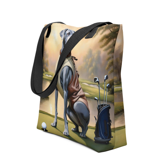 Tote bag-Great Dane Golfer