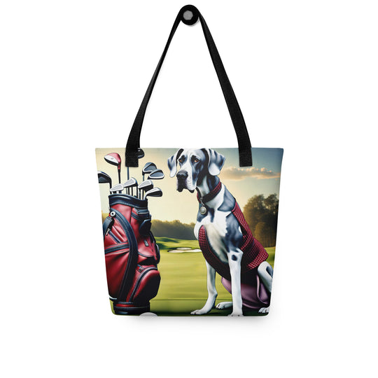 Tote bag-Great Dane Golfer V3