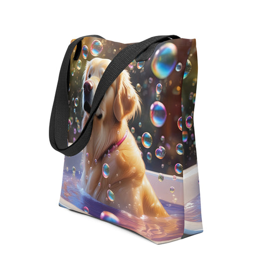 Tote bag-Golden Retriever Romantic V2