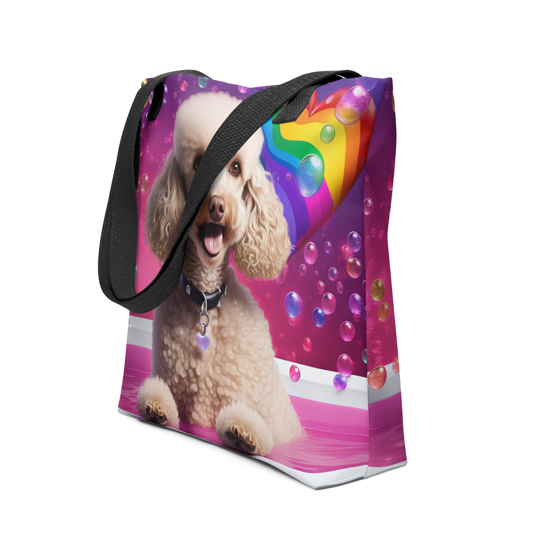 Tote bag-Poodle Romantic