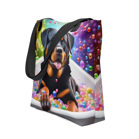 Tote bag-Rottweiler Romantic