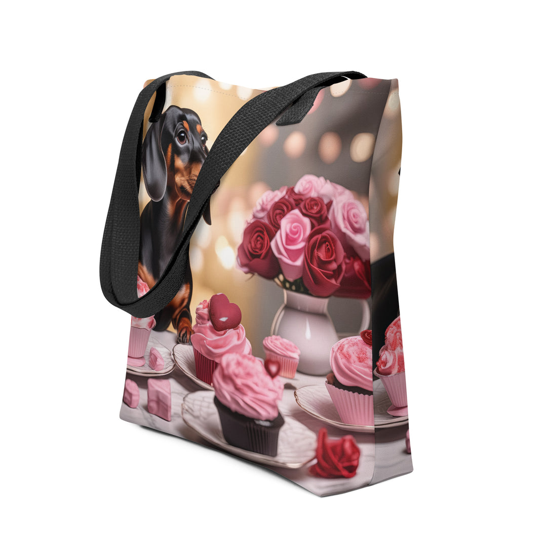 Tote bag-Dachshund Romantic