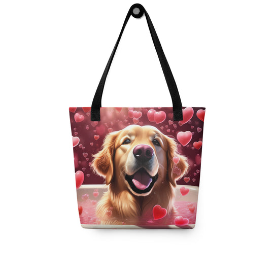 Tote bag-Golden Retriever Romantic V3