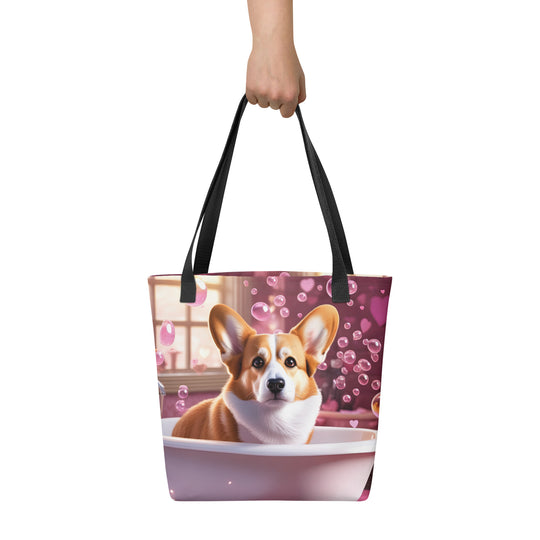 Tote bag-Pembroke Welsh Corgi Romantic