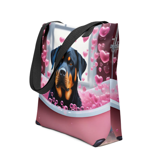 Tote bag-Rottweiler Romantic V3