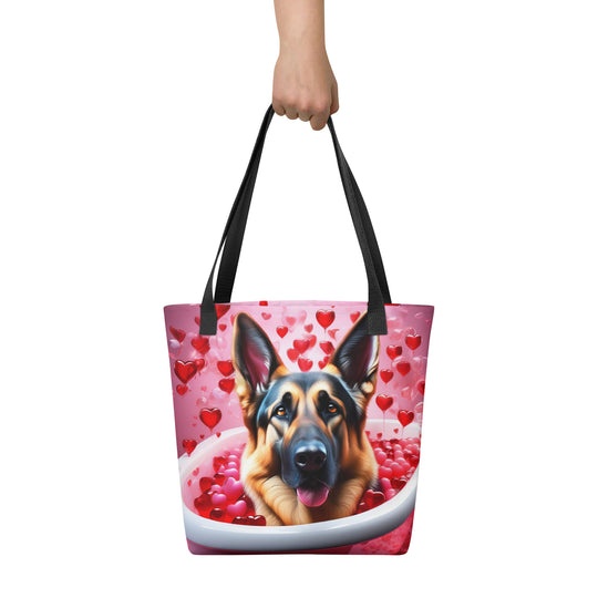 Tote bag-German Shepherd Romantic V3