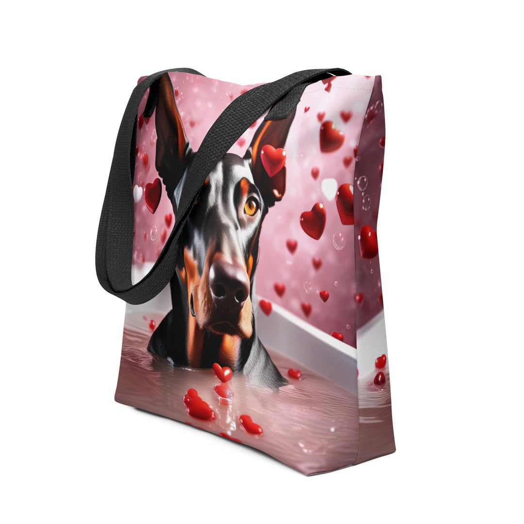 Tote bag-Doberman Pinscher Romantic